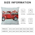 thumbnail image 6 of Acheng Spring Flower Truck Decorations Pillow Covers Throw Pillows Covers for Outdoor Couch Sofa Living Room Red Car Welcome Couch Pillows Cushion Cover,Set of 2 White, 6 of 6