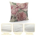 thumbnail image 4 of Throw Pillow Covers Home Decor Pink Flower Rose Pillow Cases Decorative  Outdoor Cushion Couch Sofa Pillowcases, 4 of 5