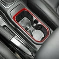 thumbnail image 4 of Soft Carbon Fiber Car Interior Decor Kits Red Carbon Fiber Center Water Cupholder Cover Trim For Jeep Wrangler Gladiator Sticker, 4 of 14