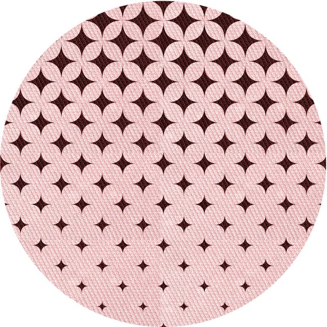Ahgly Company Tapis Rond Lavable en Machine Intérieur Transitionnel Rose Bubble Gum Rose, 6 Pieds Rond