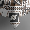 thumbnail image 5 of Brown Geometric Triangle Diamond Pattern Square Tablecloth,Waterproof Square Table Cover,Wipeable Spillproof Washable Table Cover for Home Kitchen Party Decor 60"x60"(152x152cm), 5 of 6