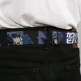 thumbnail image 4 of Crunchyroll Belt, Seatbelt Buckle Belt, Cowboy Bebop Spike Vicious and Faye Pose and Logo Blue Yellow, 30 to 44 Inches, 4 of 9