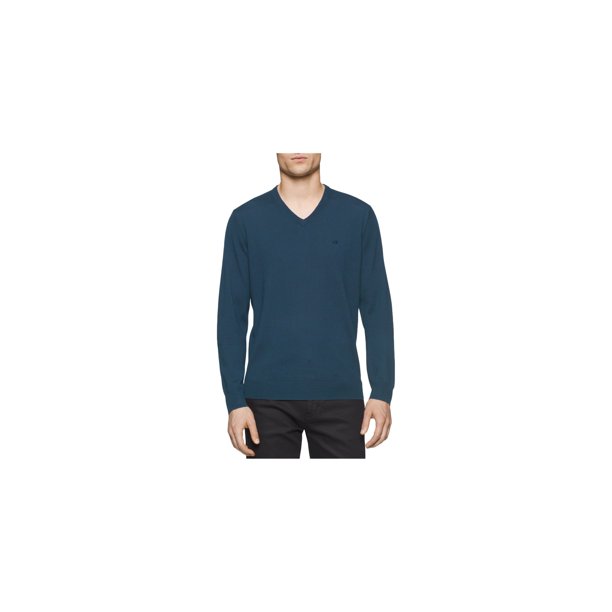 Suéter de Merino Calvin Klein para hombre azul mediano