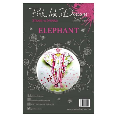 - Pink Ink Designs A5 Clear Stamp Set Elephant