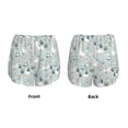 thumbnail image 3 of Pofeuu Goose and Doodle Flowers Print Women's Athletic Shorts Running Workout Shorts Tummy Control Quick Dry Gym Shorts with Pockets Double layer sports shorts-Small, 3 of 7