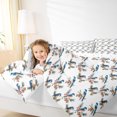 thumbnail image 4 of Manfei Cartoon Bird Full Size Comforter Sets for Teen, Christmas Flower Plant Bedding Comforter Set, Rustic Animal Reversible Bedding Sets, Ultra Soft Home Decor, 3pcs, 4 of 8