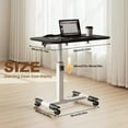 thumbnail image 1 of EDTara Mobile Foldable Side Table, Height Adjustable Overbed Desk with Wheels for Computer or Laptop Use, 1 of 8
