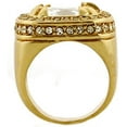thumbnail image 3 of GIFTS INFINITY Gold Tone Synthetic Clear CZ Stone Mens Rick Ross Hip Hop Style Ring (7), 3 of 4