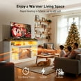 thumbnail image 3 of CHITOOMA Fireplace tv Stand with LED up to 75 inch, White, 3 of 8
