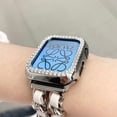 thumbnail image 3 of CNAGAIN Funda Doble Diamante Para Apple watch 41mm 45mm 44mm 40mm 42mm 38mm 49mm Accesorios Bling Bumper Protector iWatch series 8 Ultra 3 4 5 6 7 se, 3 of 4