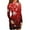 Red, variant on Women's High-Neck Casual Long-Sleeved Printed Slim-Fit Christmas Vintage Dress for Holiday Parties and Elegant Events,Deep Red,M
