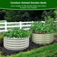 thumbnail image 3 of Olle 17" Tall, 42" Round Raised Beds For Gardening Galvanized Planter Garden Box Vegetable Garden Herb Garden Planter Raised Planter Box,3.5*3.5*1.4ft,Sage Green, 3 of 7