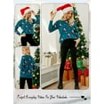thumbnail image 7 of Xuanfei Women Christmas Cartoon Printed Long Sleeve Crew Neck Ribbed Edge Knit Sweater, 7 of 7