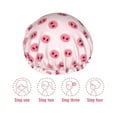 thumbnail image 5 of KLL Cute Pig Nose Pattern Shower Cap & Bath Cap for Women,Reversible Oversized Waterproof Shower Caps for all Hair Lengths,Elastic Reusable Bathing Hair Cap, 5 of 6