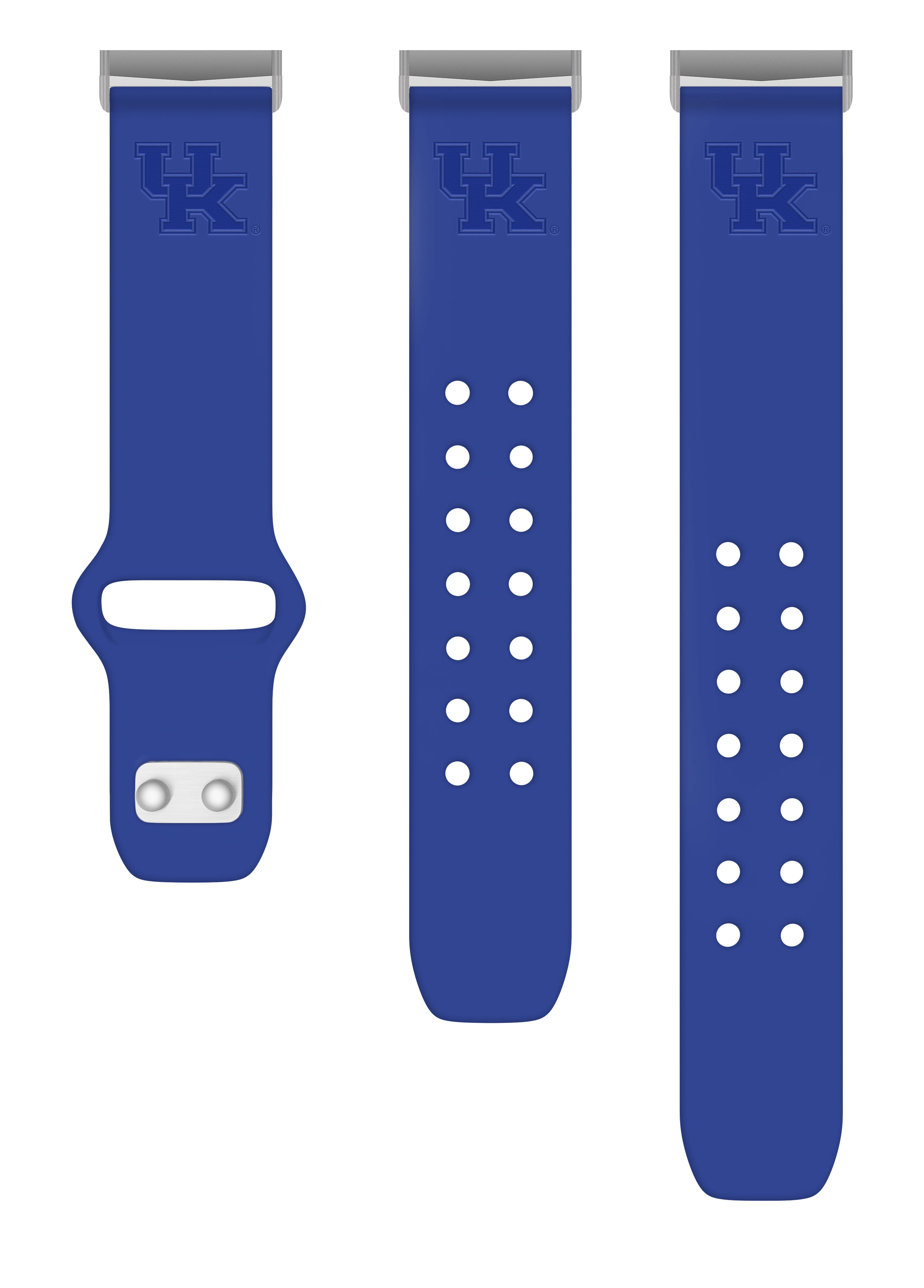 Kentucky Engraved Silicone Unisex Watch Band for Fitbit Versa 3 and Sense (Blue) by Affinity Bands