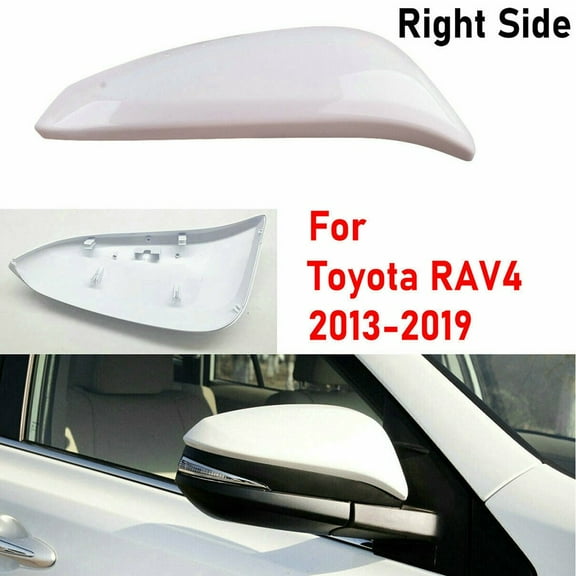 BAMILL For Toyota For RAV4 13-19 Car Right Side Rear View Wing Mirror Cover Cap White