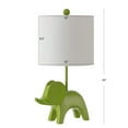 thumbnail image 3 of SAFAVIEH Ellie 20 in. Elephant Green Ceramic Table Lamp with 100% White Cotton Shade, 3 of 6