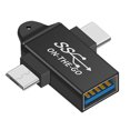 thumbnail image 1 of 2-en-1 Otg Adaptateur Type-c / Micro à Usb Connecteur Usb Multifonctionnel Otg Convertisseur pour Android Type-c, 1 of 8