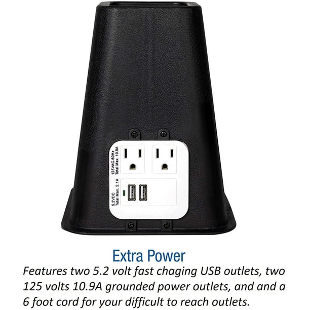 Bed Risers set of 4 with Power Outlet and USB Ports 1200 lbs