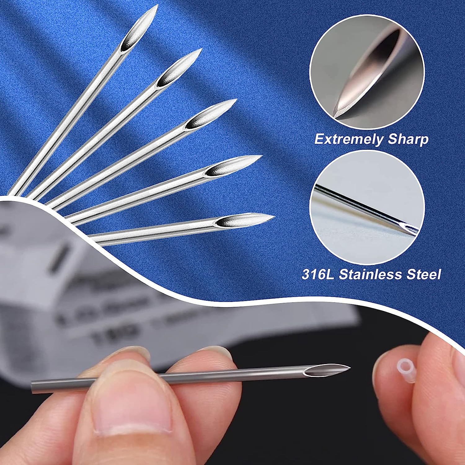 Piercing Needles - 50pcs Mixed Ear Nose Body Piercing Needles Hollow  Needles Including Sizes 12G 14G 16G 18G and 20G for Piercing Supplies  Piercing