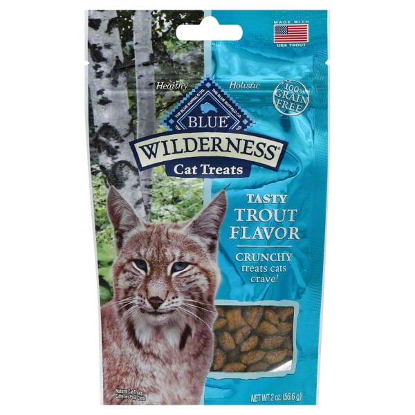 Blue Buffalo Wilderness Grain Free Crunchy Cat Treats, Trout 2oz bag