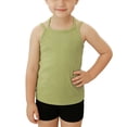 thumbnail image 5 of Fengactive Toddler Girls Solid Ribbed Crisscross Hollow Out Strap Tank Top Breathable Casual Sleeveless Inner Shirts, 5 of 8