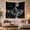Moonlit Peak, variant on Mountain Lake Monochromatic with Nocturnal Wilderness Lined, Mystical Fantasy for Space Lovers, Wall Decor, Housewarming Gift, Tapestry Wall Hanging for Dorm and Living Room