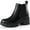 Black PU Heel, variant on Women's Platform Chelsea Boots Chunky Block Heel Booties Slip on Ankle Boots for Ladies