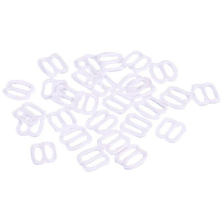 

Porcelynne White Nylon Coated Metal Replacement Bra Strap Slide - 1/4 (7mm) Opening - 100 Pairs (200 Pieces)