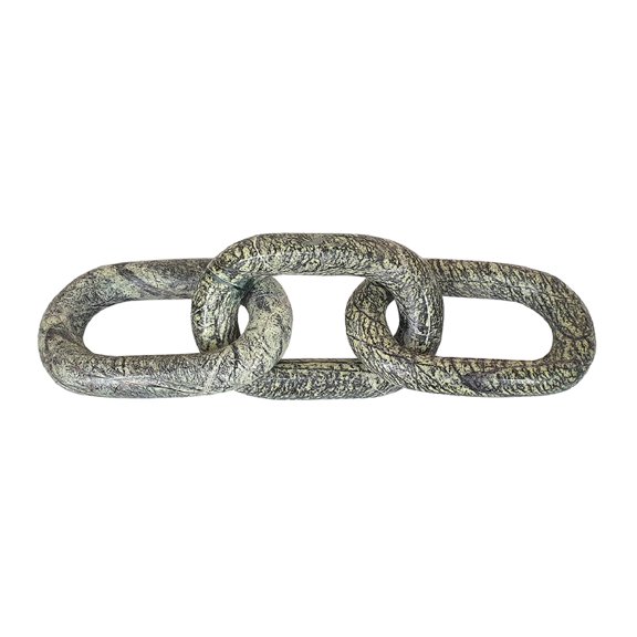 A&B Home Marble Chain Decor - 14"W x 4"L - Green