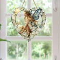 thumbnail image 6 of Butterfly Fairy garden Suncatchers for Windows Hanging 8x8 Inch Heart-Shaped Flower, 6 of 6