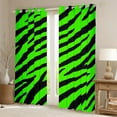 thumbnail image 2 of Erosebridal Zebra Print Curtains & Drapes Black and Green Curtains, Wild Animal Theme Blackout Curtains Safari Living Room Curtains, Abstract Stripe Window Curtains, 2 of 6