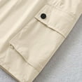 thumbnail image 6 of Zunfeo Cargo Skirt for Women with Pockets Casual Comfy Low Rise Drawstring Hip Pleated Skirt Fashion Sports Tennis Yoga Mini Skirt Streetwear- Beige Size L, 6 of 7
