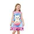 thumbnail image 3 of TAIAOJING Girls Summer Dresses Cute Animal Print Sleeveless Sleepwear Loungewear Nightwear Loose Fit Casual Play Dress For Toddlers Kids Age 3-10 Lovely 4-5Y, 3 of 5
