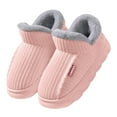 thumbnail image 4 of Slippers for Men and Women Cozy Cotton House Slippers Winter Warm Thick Lined Shoes Non- Indoor Home Footwear for Couples Comfort, 4 of 6