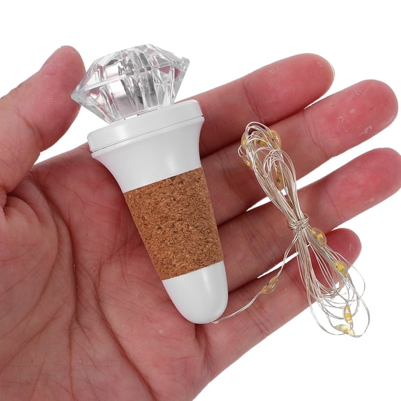 OFFIGAM USB Rechargeable Cork String Lights for Bottles, White LED Beads, Decorative Ambient Lighting