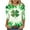 Multicolor9, variant on biudgviw Womens St Patrick's Day Shirts Printed Graphic Tees Fashion Casual Tie Dye Crewneck 3/4 Sleeve Tops Festival Outfits