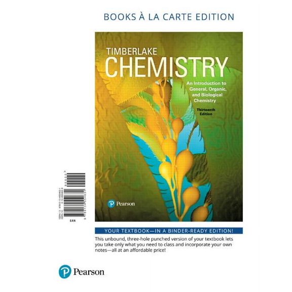 Chemistry: An Introduction to General, Organic, and Biological Chemistry, (Loose Leaf)