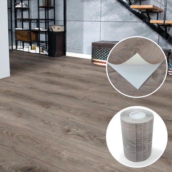 60 Sq.ft Peel and Stick Floor Tiles, 40Pcs Luxury Vinyl Plank Flooring Wood Look, Adhesive and Waterproof Tile Sticker for Bedroom, Living Room, Kitchen, Teak