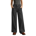 thumbnail image 2 of Xdegoge Wide Leg Jeans for Women High Waisted Relaxed Fit Casual Baggy Denim Pants with Pockets Summer Vintage Y2K Loose Fit Streetwear Trousers, 2 of 8