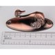 thumbnail image 2 of EeaseMX Par de ganchos de amarre para cortinas estilo cisne (latón antiguo), 2 of 4
