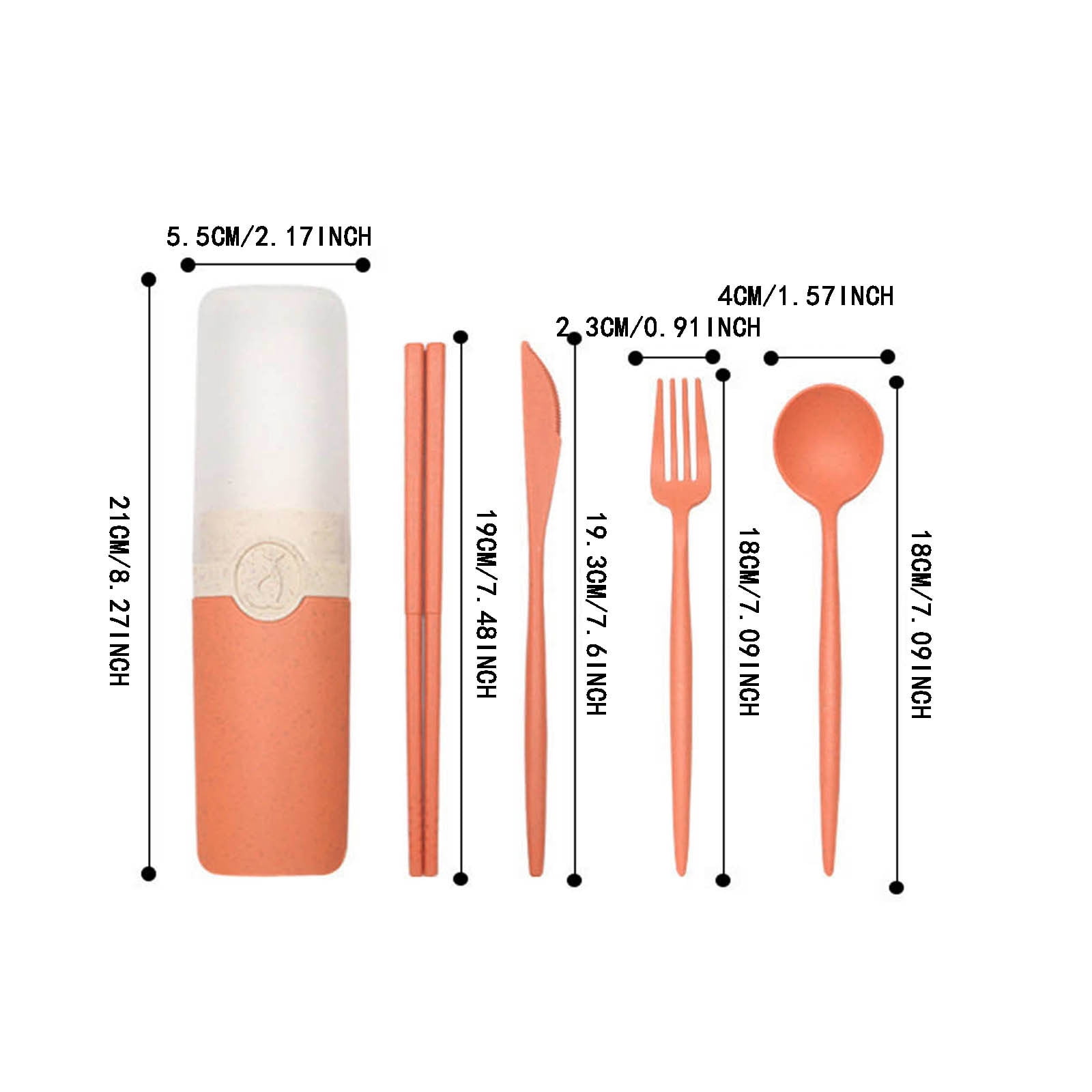 Set De Couverts De Voyage 9 Pièces En Inox - Couteau, Fourchette, Cuillère, Baguettes, Paille, étui Portable