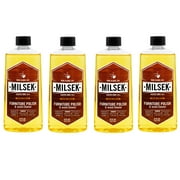 Milsek Furniture Polish and Wood Cleaner with Lemon Oil, 12-Ounce, 4 bottles (4-pack)