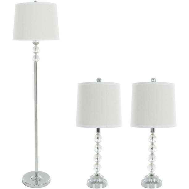 Table Lamps And Floor Lamp With Shades Set Of 3 By Lavish Home Led Bulbs Included Multiple Styles Com Table Lamps And Floor Lamp With Shades, Matching Floor And Desk Lamps