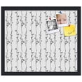 thumbnail image 2 of PinPix 20x17 Custom Cork Bulletin Board Floral Black Vines Poster Board Has a Fabric Style Canvas Finish, Framed in Floral Black Vines, by ArtToFrames (PinPix-208), 2 of 6
