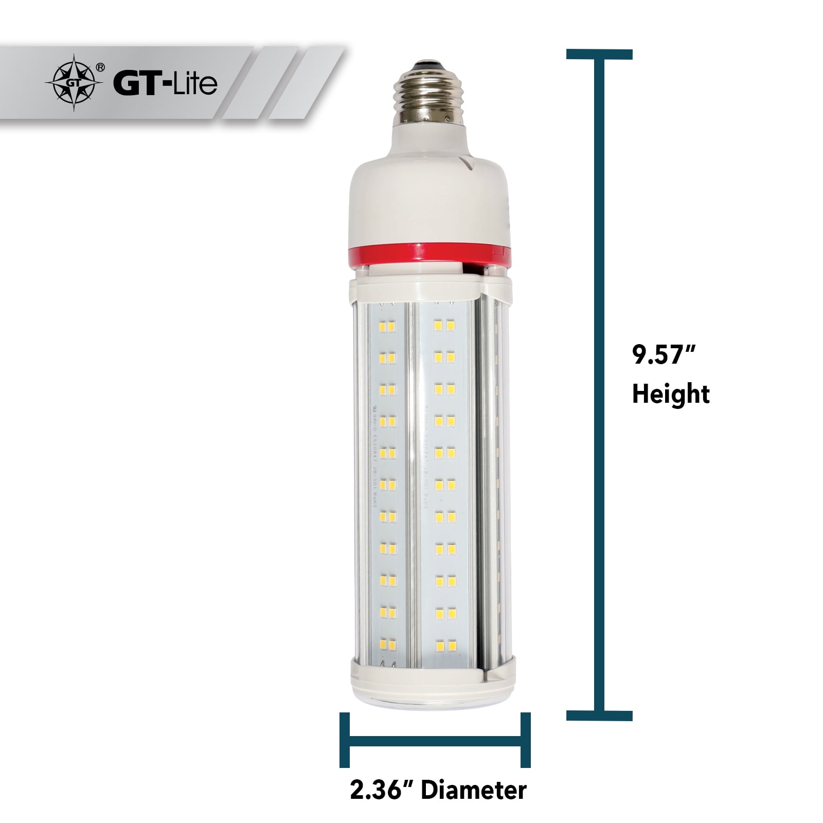 6975 Lumen, Damp Rated LED Corn Cob Bulb, 45-Watt, 350-Watt Equivalent, 5000K Daylight, E26