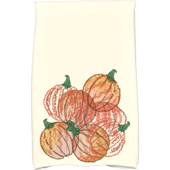 Simply Daisy 18" x 30" Pumpkin Pile Holiday Geometric Print Kitchen Towel
