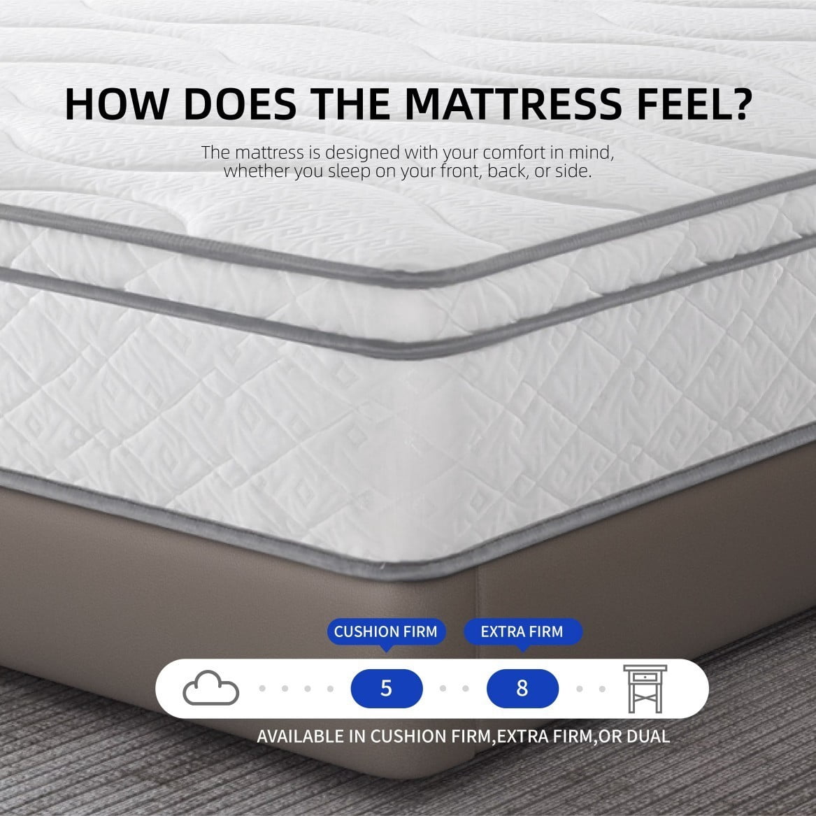 Full Size Mattress, 10 Inch Hybrid Mattress in a Box with Gel Memory Foam and Individually Wrapped Pocket Coils, Medium Firm Bed Mattress for Pressure Relief, CertiPUR-US Certified