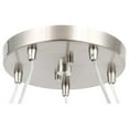 thumbnail image 4 of Woodbridge Lighting Tube 5-Light Glass Chandelier in Satin Nickel/Iridescent, 4 of 4