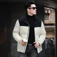 thumbnail image 4 of Chaqueta de plumón ligera con cuello alto para hombre Chaqueta de invierno de marca para hombre Abrigos de invierno 2024 con colores contrastantes para hombre, 4 of 5